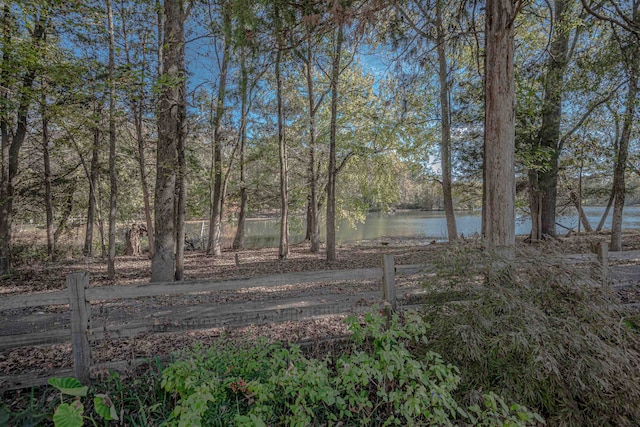 view of yard featuring a water view