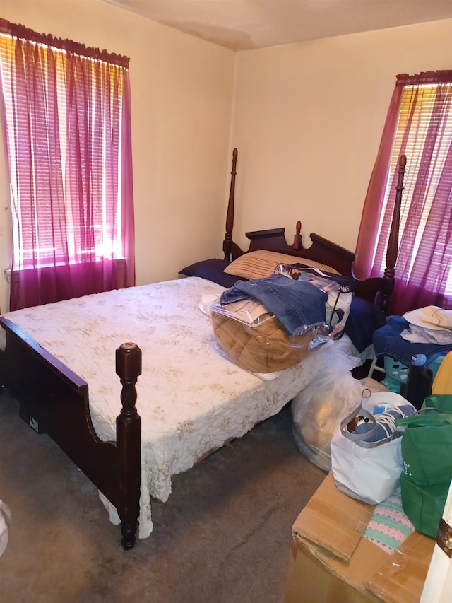 bedroom with carpet floors