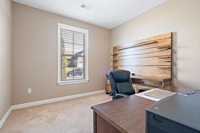 view of carpeted office