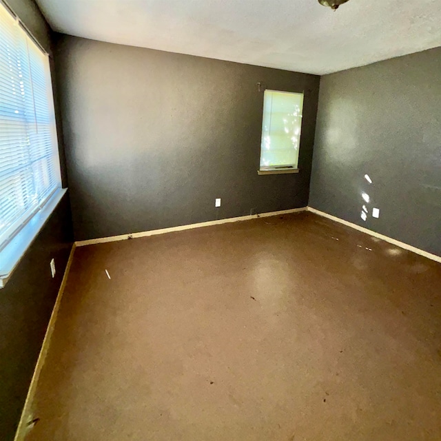 spare room with a wealth of natural light