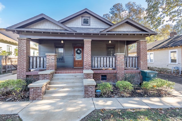 view of front of house with covered porch