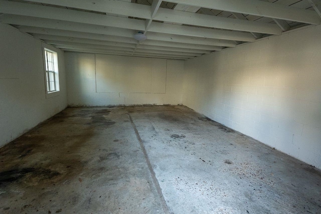 view of basement