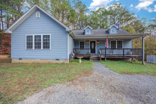 view of front of home featuring a porch