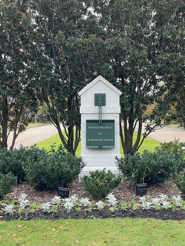 view of community sign