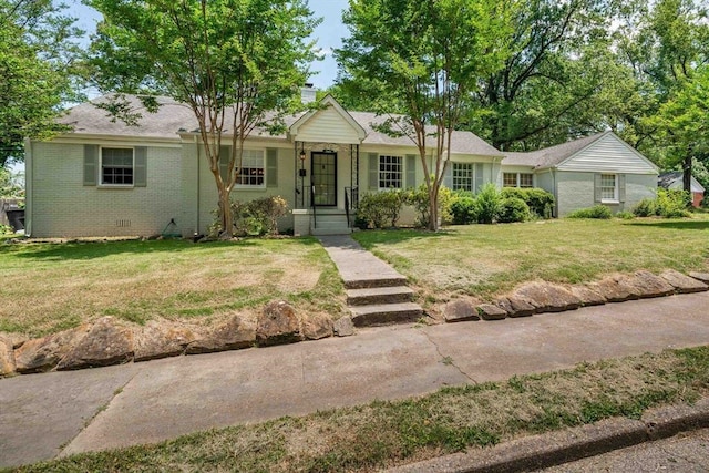 ranch-style house with a front yard