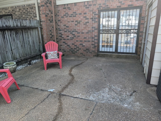 view of patio / terrace featuring french doors