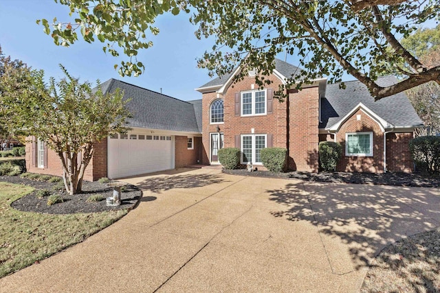 view of front facade featuring a garage