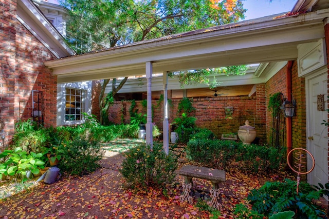 view of patio / terrace with ceiling fan