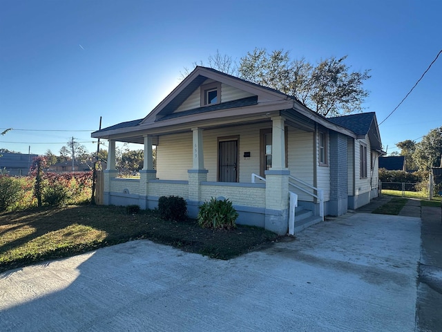 bungalow with covered porch