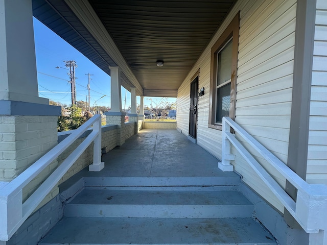 view of patio with covered porch