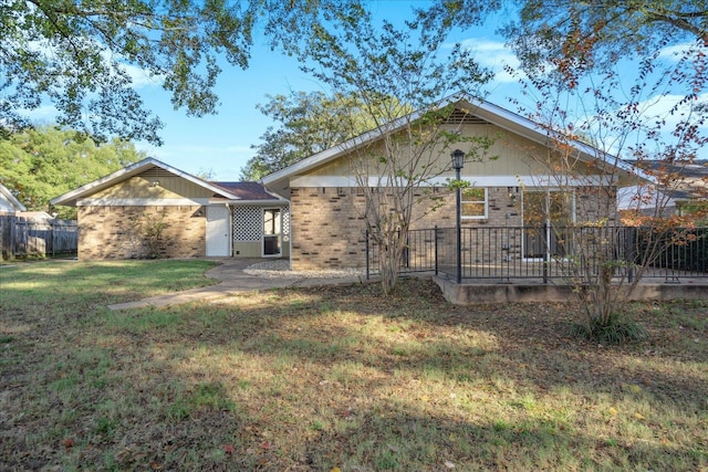 exterior space with a yard