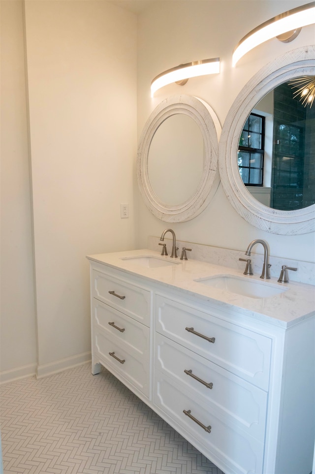 bathroom with vanity