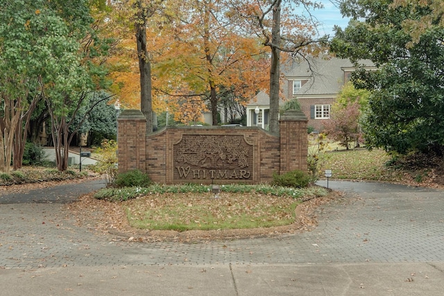 view of community sign