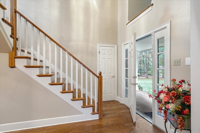 entryway featuring wood-type flooring