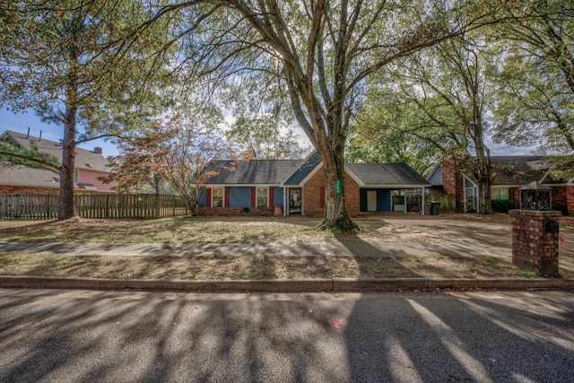 view of ranch-style house