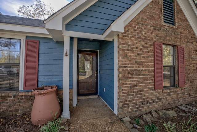 view of exterior entry