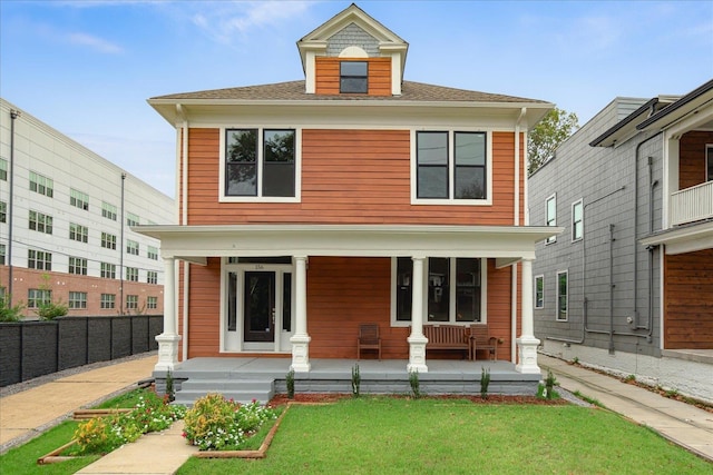 view of front of home with a porch