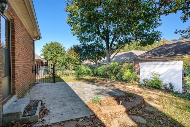 view of yard featuring a patio area