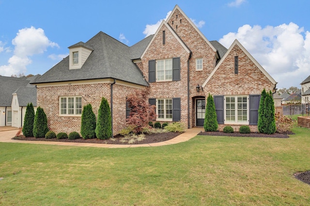 view of front of home featuring a front yard