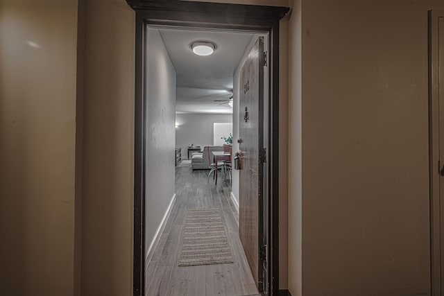 hall featuring hardwood / wood-style floors