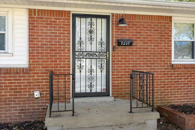 view of doorway to property