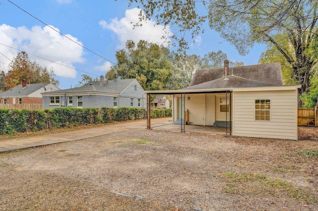 view of back of property