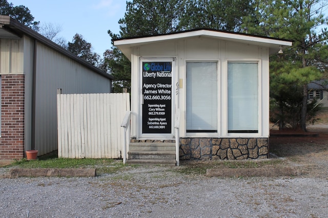 view of side of property