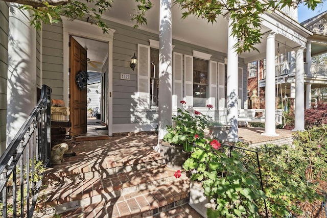 view of patio / terrace featuring covered porch