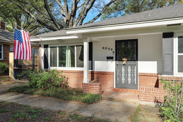 view of doorway to property