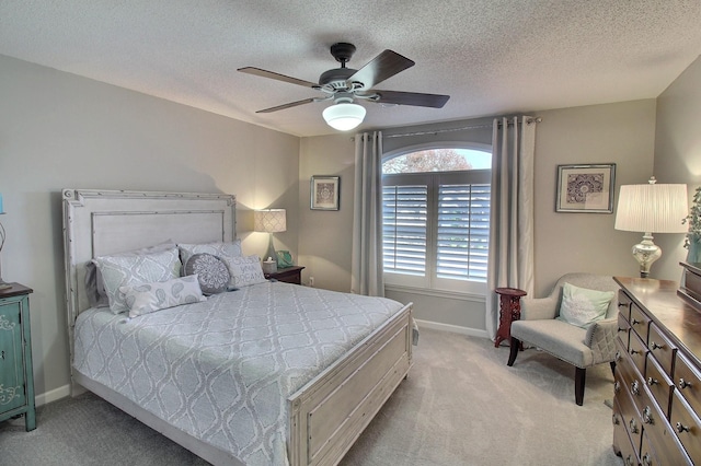 595 Kenrose St, Collierville, TN 38017 - bedroom with carpet, a ceiling fan, and a textured ceiling