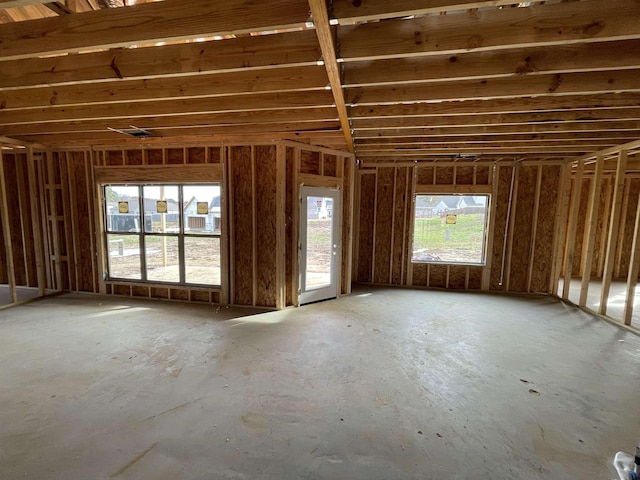 miscellaneous room featuring a wealth of natural light