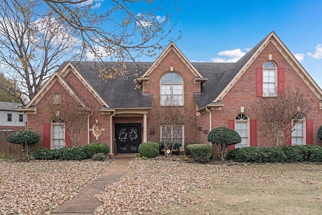 front facade with french doors