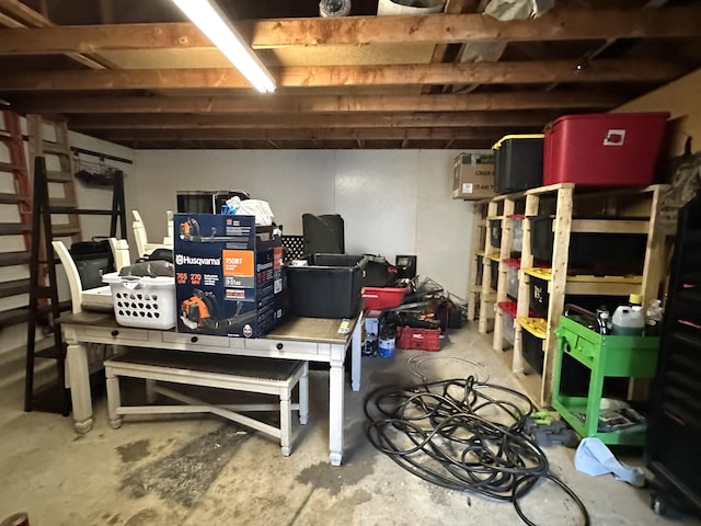 view of storage room