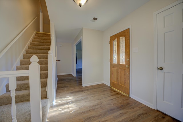 entryway featuring light hardwood / wood-style flooring