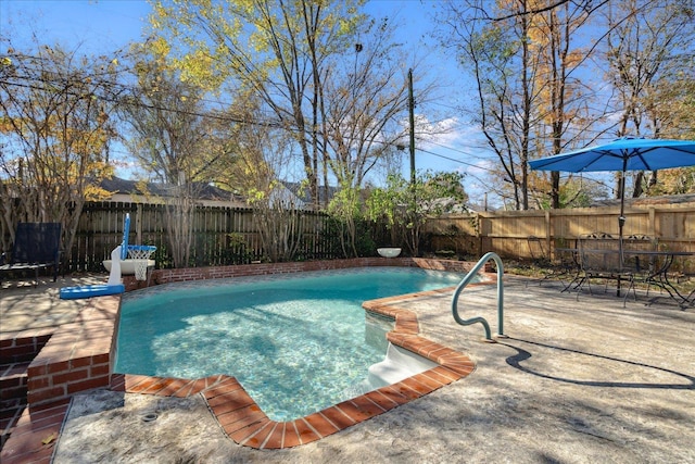 view of pool with a patio