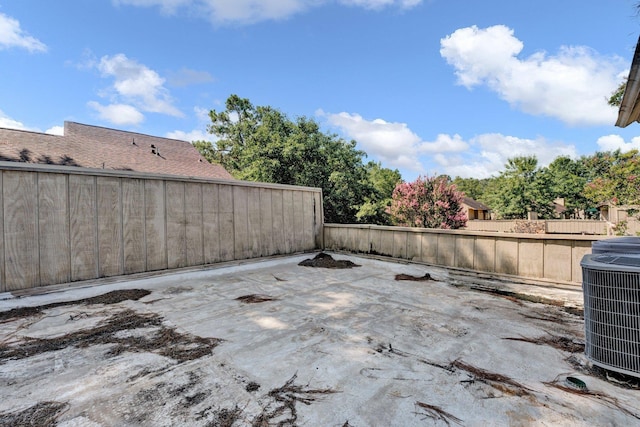 view of patio / terrace with central AC unit