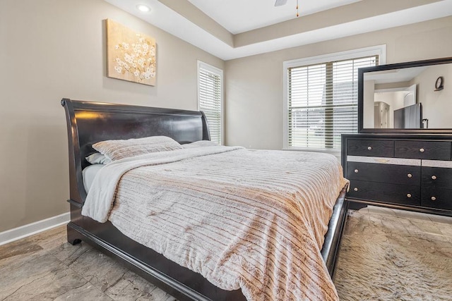 bedroom with ceiling fan