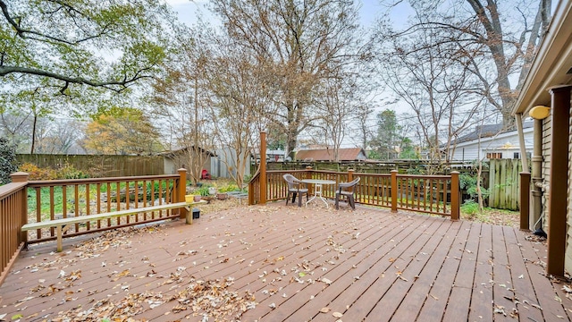 view of wooden terrace