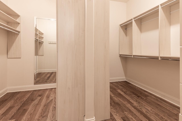 9207 Liggon Green Ln, Germantown, TN 38139 - walk in closet with dark wood-style flooring