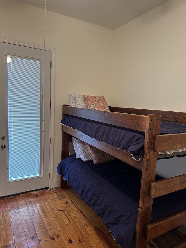 bedroom featuring light hardwood / wood-style floors