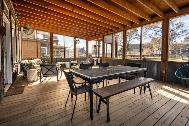 view of sunroom / solarium