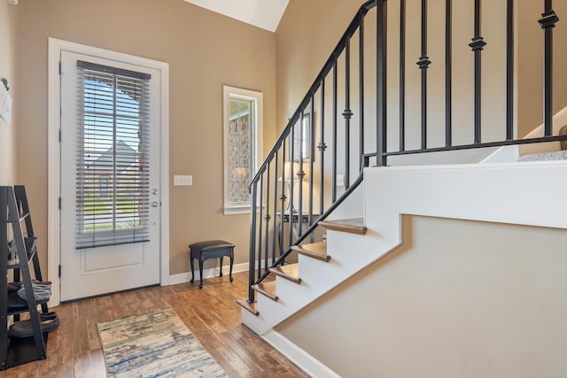 foyer featuring hardwood / wood-style floors