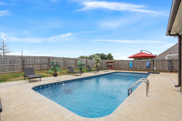 view of pool with a patio area