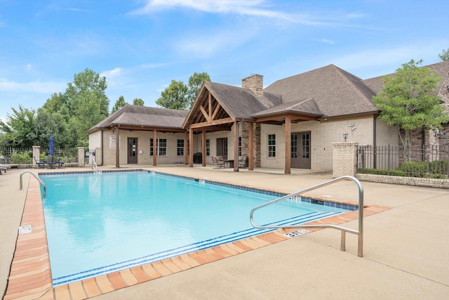 view of pool with a patio area