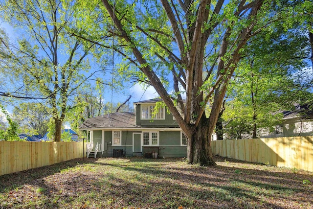 view of front of property with central AC