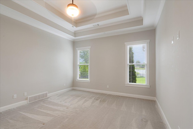 680 Magnolia Ln, Piperton, TN 38017 - spare room with plenty of natural light, crown molding, light carpet, and a tray ceiling