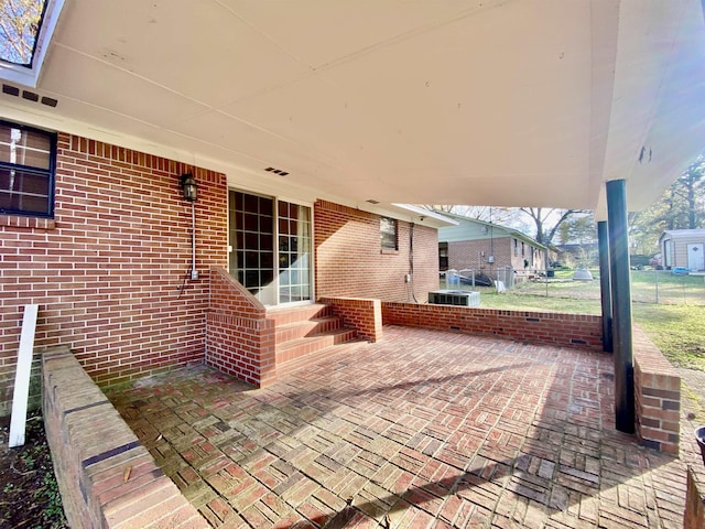 view of patio / terrace with central AC