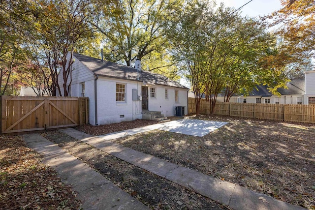 back of property featuring a patio and central AC unit