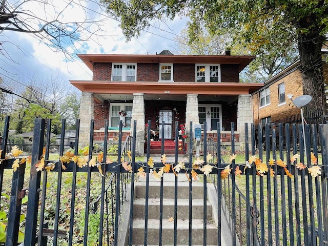 view of front of house with a porch