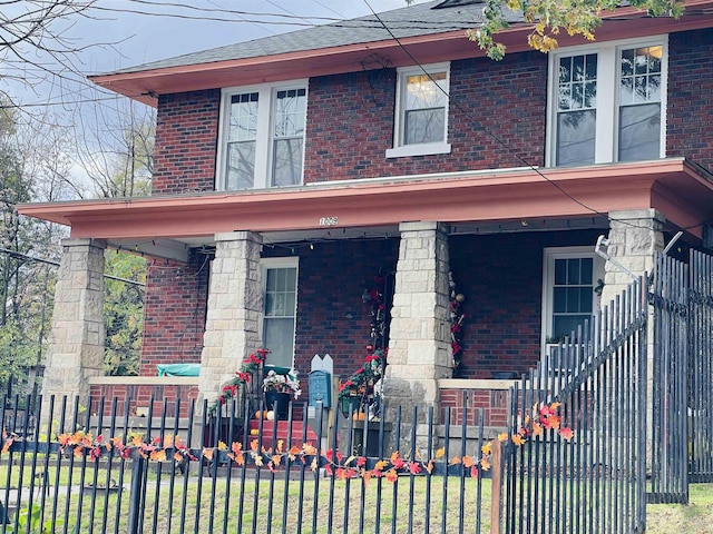 view of front of home with a porch